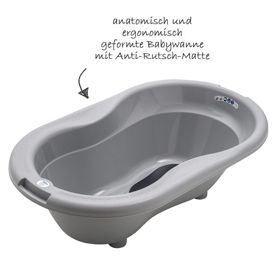 Rotho Babydesign Ideale Badelösung Top - 4-teilig - Stone Grey