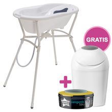 Ideale Badelösung Top - 4-teilig - Weiß + Gratis Windeltwister Sangenic Tec