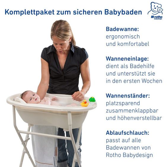 Rotho Babydesign Ideale Badelösung Top - 5-teilig - Tender Rosé Perl