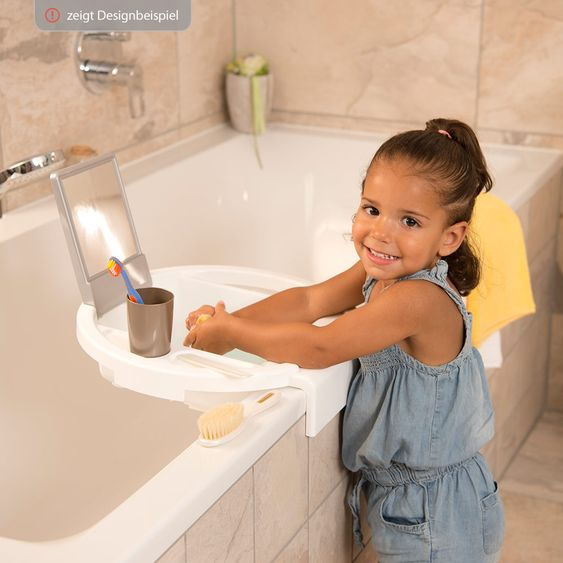Rotho Babydesign Kinderwaschbecken Kiddy Wash - Tender Rosé Perl - Weiß