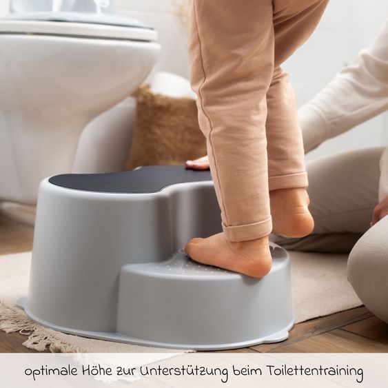 Rotho Babydesign Tritthocker Top 2-stufig - Stone Grey