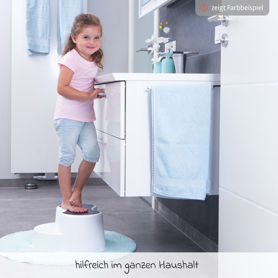 Rotho Babydesign Tritthocker Top 2-stufig - Stone Grey