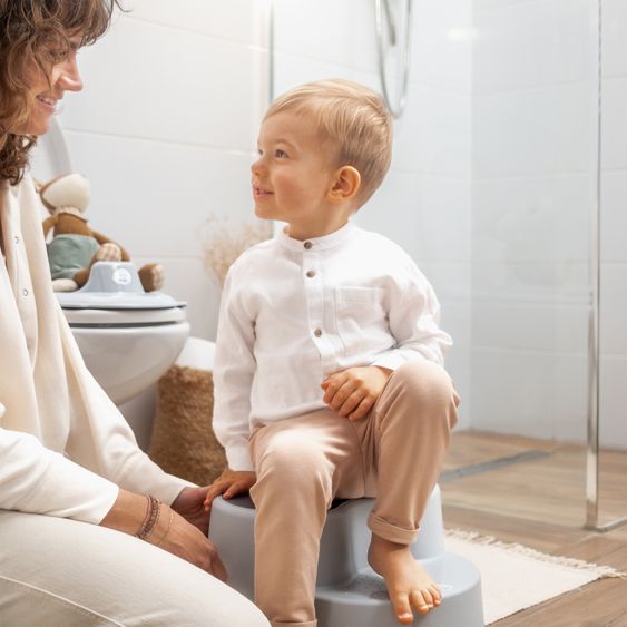 Rotho Babydesign Tritthocker Top 2-stufig - Stone Grey