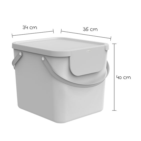 Rotho Babydesign Cestino per biancheria e pannolini Kayo 40 l - Vischio Bianco