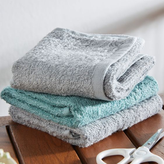 Rotho Babydesign Waschtuch / Pflegetuch 3er Pack 30 x 30 cm - Stone Grey / Lagoon