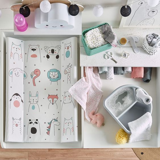 Rotho Babydesign Wickelmulde Folie 2-Keil - Happy Faces