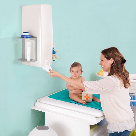 Rotho Babydesign Windelbox - Perlsilber Weiß