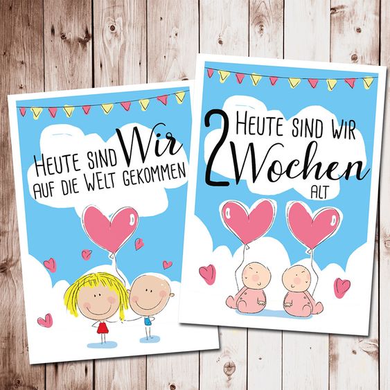 Rundfux Meilensteinkarten - Für Zwillinge (31 Karten)