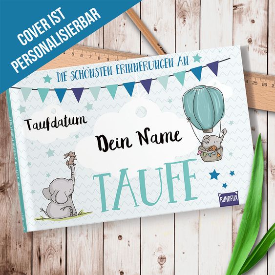 Rundfux Personalizable baptism album - boy