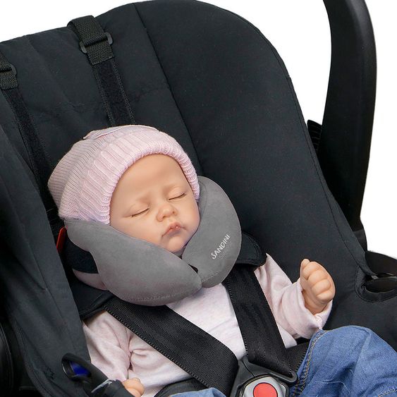Sandini Schlafkissen mit Stützfunktion - SleepFix® Baby - Nicki - Anthrazit