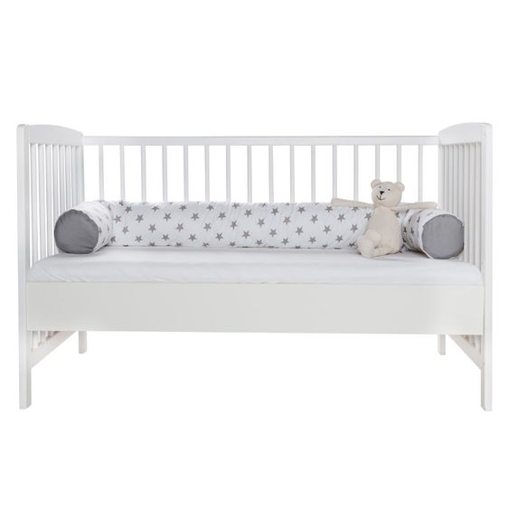 Schardt Baby nest roll / bed snake - Big Stars - Grey