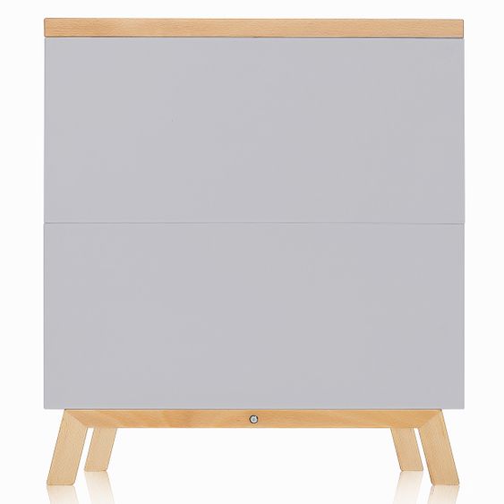 Schardt Baby- und Kinderbett Designline Deluxe Buche teilmassiv 70 x 140 cm - Natur Grau