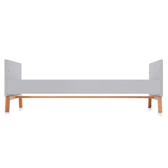 Schardt Baby- und Kinderbett Designline Deluxe Buche teilmassiv 70 x 140 cm - Natur Grau