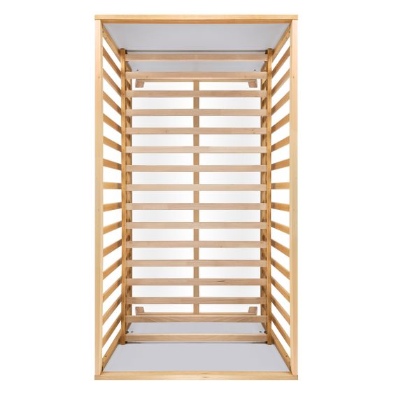 Schardt Baby- und Kinderbett Designline Deluxe Buche teilmassiv 70 x 140 cm - Natur Grau