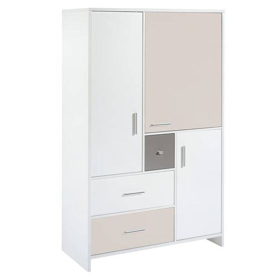 Schardt Children's room Candy Beige with 3-door wardrobe, bed, changing unit