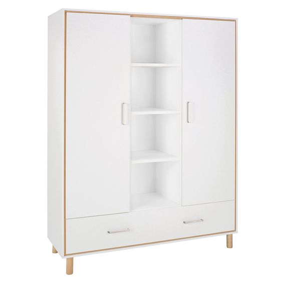 Schardt Kinderzimmer Coco White mit 2-türigem Schrank, Bett, Wickelkommode