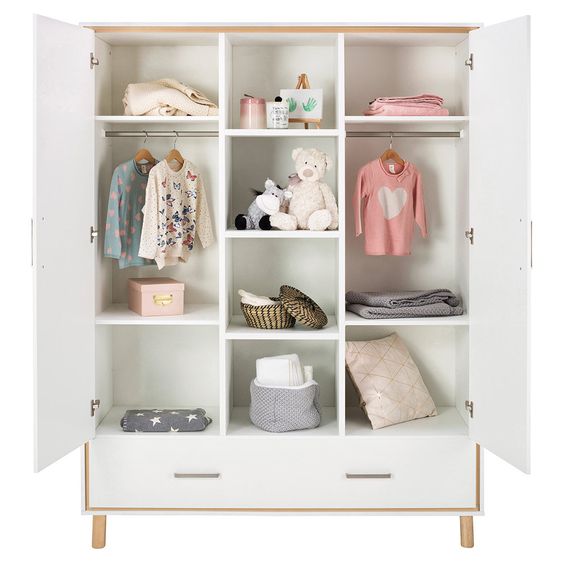 Schardt Coco White nursery with 2-door wardrobe, bed, changing unit