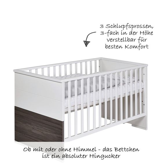 Schardt Kinderzimmer Maxx Fleetwood 15-tlg. mit 2-türigem Schrank inkl. Textilkollektion Ice Crystal Grau