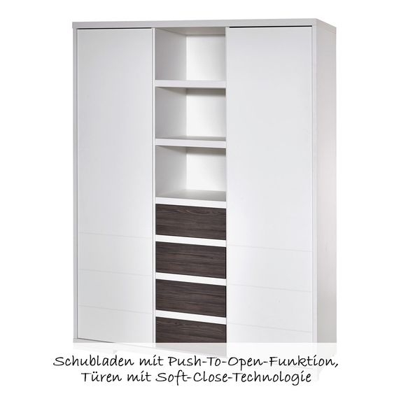 Schardt Kinderzimmer Maxx Fleetwood 15-tlg. mit 2-türigem Schrank inkl. Textilkollektion Ice Crystal Grau