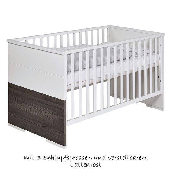 Schardt Kinderzimmer Maxx Fleetwood mit 2-türigem Schrank mit Mittelregal, Bett, Wickelkommode