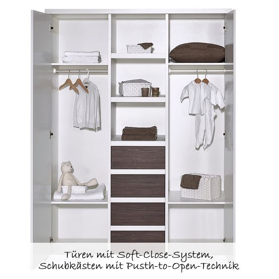 Schardt Maxx Fleetwood children's room with 2-door wardrobe with centre shelf, bed, changing unit