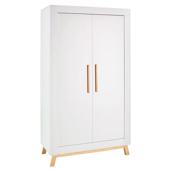 Schardt Miami White nursery with 2-door wardrobe, bed, changing unit