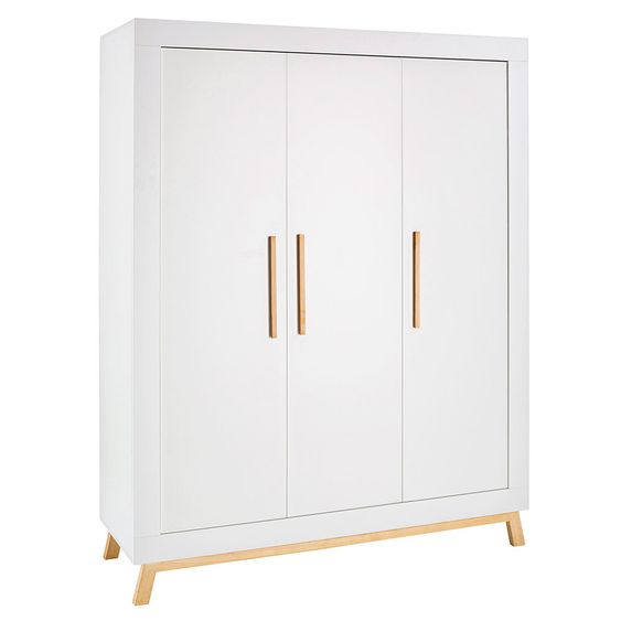 Schardt Miami White nursery with 3-door wardrobe, bed, changing unit