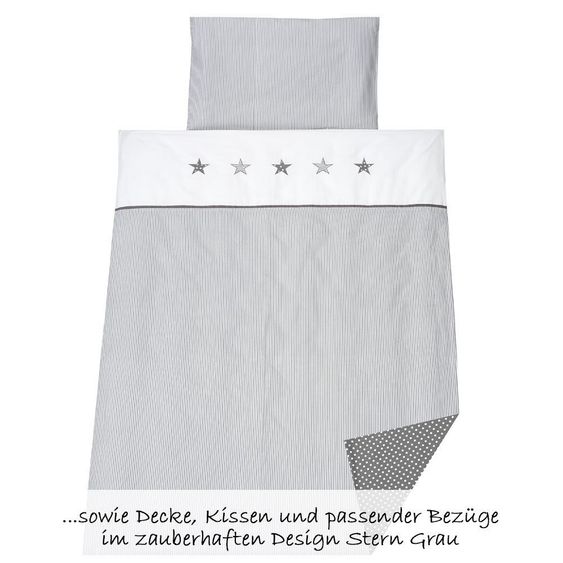 Schardt Children's room Nordic Driftwood 15-pcs. with 2-door wardrobe incl. textile collection Star Grey