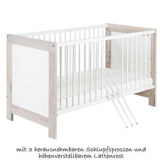 Schardt Camera per bambini Nordic Halifax con armadio a 2 ante, letto e fasciatoio