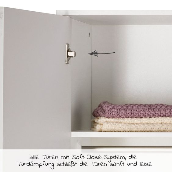 Schardt Kinderzimmer Vegas 16-tlg. mit 3-türigem Schrank inkl. Textilkollektion Origami Black