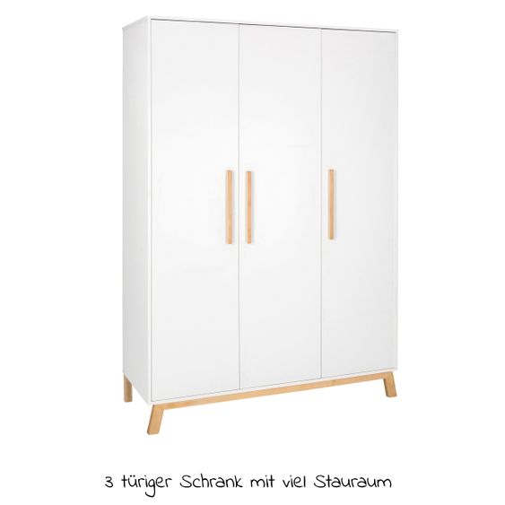 Schardt Kinderzimmer Venice 13-tlg. mit 3-türigem Schrank inkl. Textilkollektion Big Star Grey -