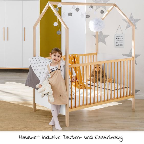 Schardt Kinderzimmer Venice 13-tlg. mit 3-türigem Schrank inkl. Textilkollektion Big Star Grey -