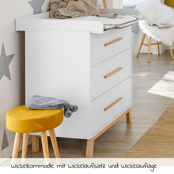 Schardt Kinderzimmer Venice 13-tlg. mit 3-türigem Schrank inkl. Textilkollektion Big Star Grey -