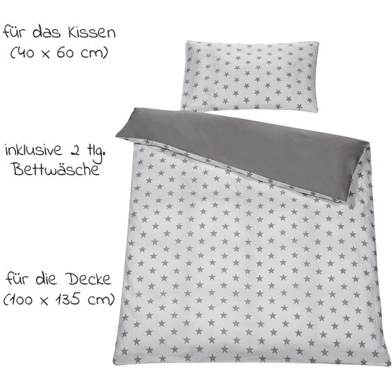 Schardt Kinderzimmer Venice 13-tlg. mit 3-türigem Schrank inkl. Textilkollektion Big Star Grey -