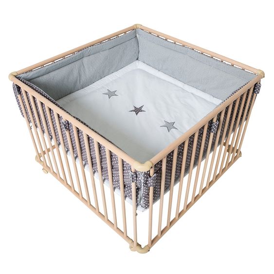 Schardt Laufgitter Basic Natur inkl. Einlage 100 x 100 cm - Stern - Grau