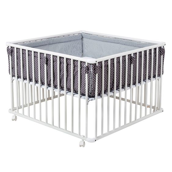 Schardt Playpen Basic White incl. insert 100 x 100 - Star - Grey