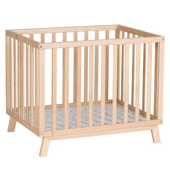 Schardt Playpen Holly nature 75 x 97 cm - star - gray