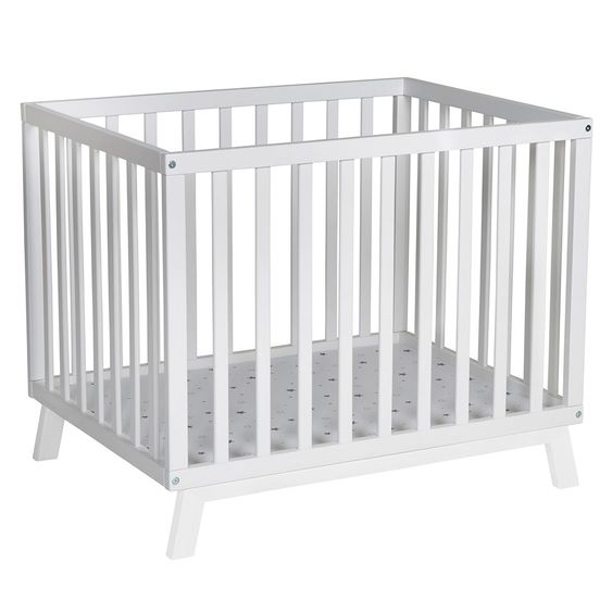 Schardt Playpen Holly White 75 x 97 cm - Star - Grey