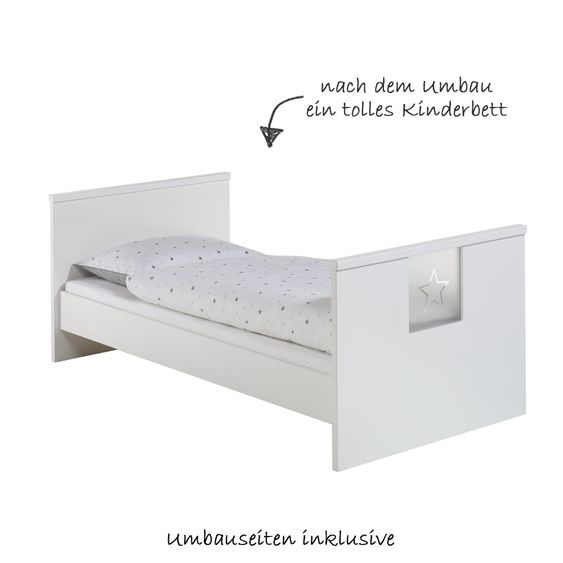Schardt Sparset Kinderzimmer Eco Star 14-tlg. inkl. Textilkollektion Sternchen Grau