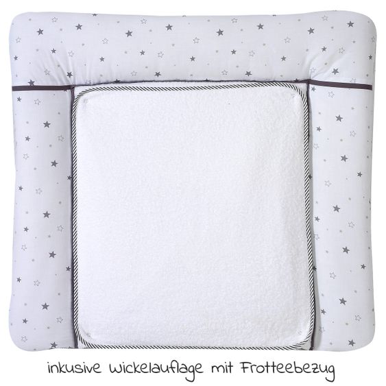 Schardt Sparset Kinderzimmer Miami White 15-tlg. Inkl. Textilkollektion Sternchen grau -