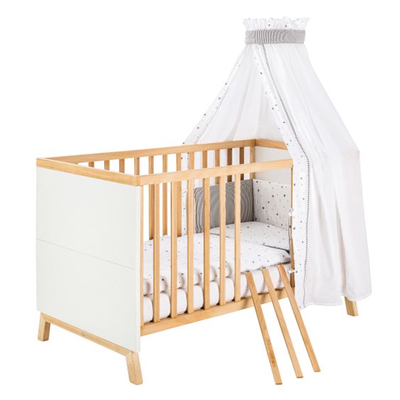 Schardt Sparset Kinderzimmer Miami White 15-tlg. Inkl. Textilkollektion Sternchen grau -