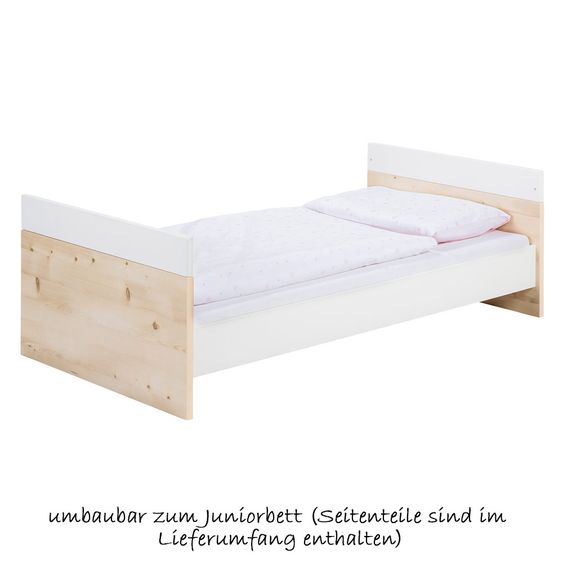 Schardt Sparset Kinderzimmer Timber Pinie mit Bett und Wickelkommode