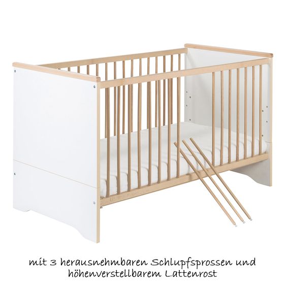 Schardt Sparset Kinderzimmer Tokio mit Bett und Wickelkommode