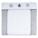 Fabric changing mat with terry cloth cover - star gray