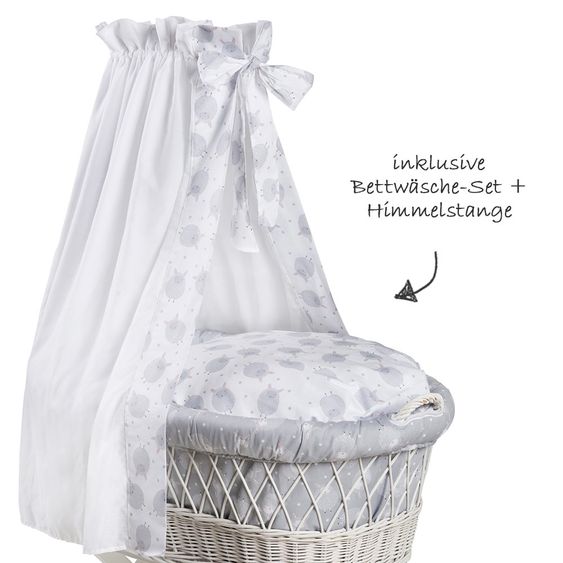 Schardt Stubenwagen Babsi Weiß - Schäfchen - Grau