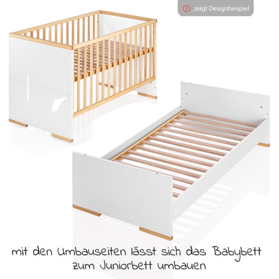 Schardt Convertible sides for baby crib Designline Basic and Comfort - White