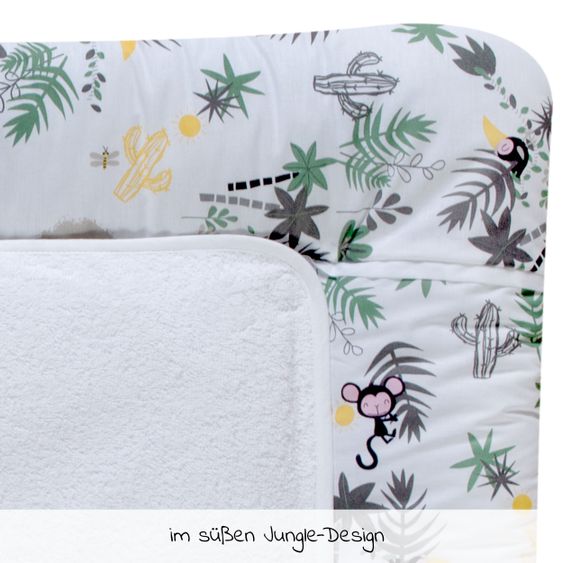 Schardt Wickelauflage mit Frottee-Bezug 75 x 80 cm - Jungle