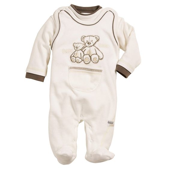Schnizler 2-tlg. Set Nicki Strampler + Langarmshirt - Baby Bear Offwhite - Gr. 50