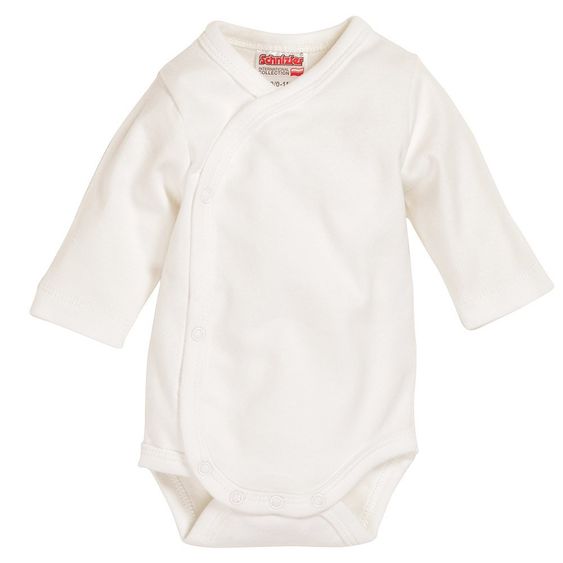 Schnizler Wickelbody Basic Langarm - Offwhite - Gr. 44