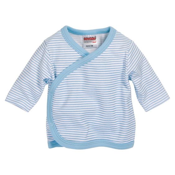 Schnizler Wickelhemd Langarm - Ringel Blau - Gr. 44